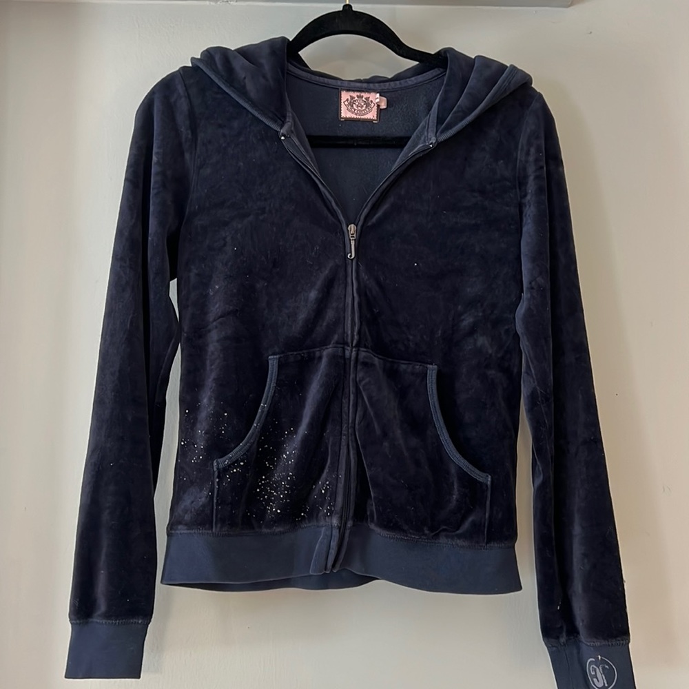 Juicy Couture Navy Zip Up- like new!